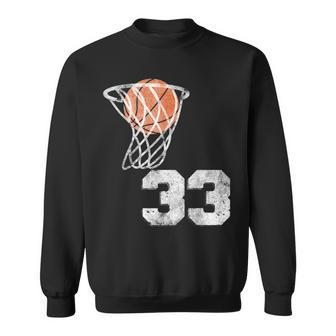 Vintage Basketball Jersey Number 33 Player Number Sweatshirt - Monsterry