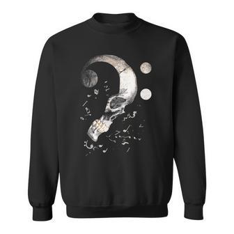 Vintage Bass Key Skull Bass Guitar For Bassist Notes S Sweatshirt - Seseable