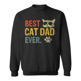 Vintage Best Cat Dad Ever Cat Daddy Sweatshirt - Monsterry CA