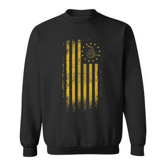 Vintage Betsy Ross Flag 13 Colonies Gadsden Flag Snake Sweatshirt - Monsterry