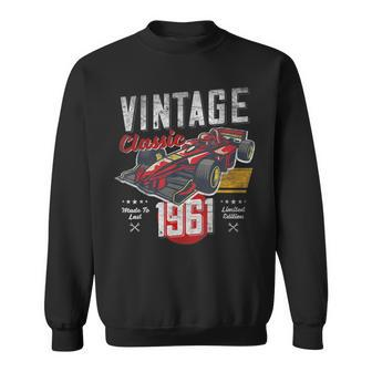 Vintage Born 1961 60Th Birthday Grand Prix Race Car Sweatshirt - Monsterry