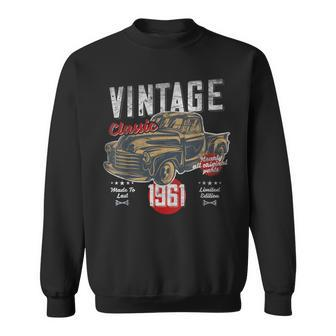 Vintage Born 1961 Birthday Classic Retro Pick-Up Sweatshirt - Monsterry UK