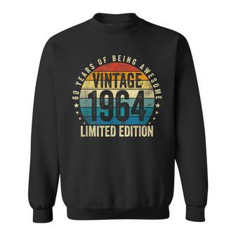 Vintage Born In 1964 60Th Birthday Retro 60 Years Old Sweatshirt - Monsterry