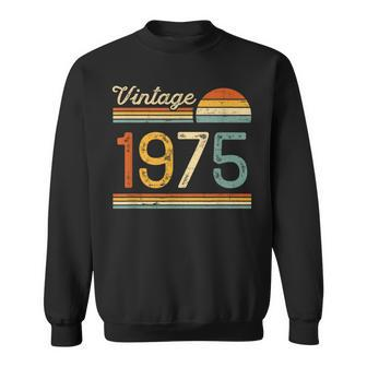 Vintage Born In 1975 Retro Birthday Sweatshirt - Thegiftio UK