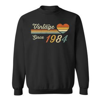 Vintage Born In 1984 Birthday Ladies Sweatshirt - Thegiftio UK