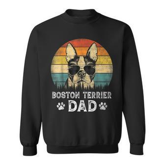 Vintage Boston Terrier Dad Dog Lovers Father's Day Sweatshirt - Thegiftio UK