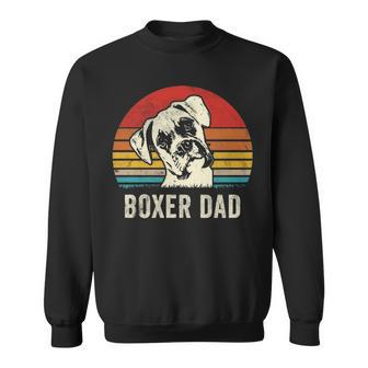 Vintage Boxer Dad Ever Daddy Dog Dad Father Sweatshirt | Mazezy UK