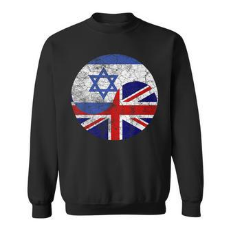 Vintage British & Hebrew Flags Uk And Israel Sweatshirt - Thegiftio UK
