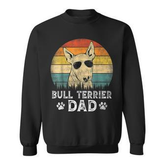 Vintage Bull Terrier Dad Dog Lovers Father's Day Sweatshirt - Thegiftio UK