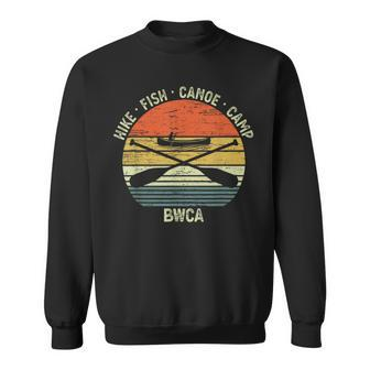 Vintage Canoeing Bwca Outdoor Hike Fish Canoe Camp Sweatshirt - Monsterry CA