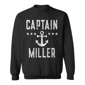 Vintage Captain Miller Family Cruise Lake Boat Sweatshirt - Monsterry