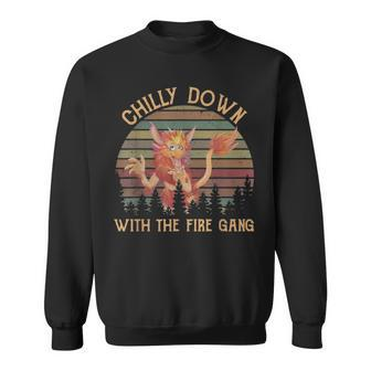 Vintage Chilly Down With The Fire Gang Saying Sweatshirt - Monsterry CA
