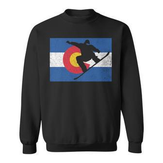 Vintage Colorado Snowboarder Black Diamond Slopes Sweatshirt | Mazezy