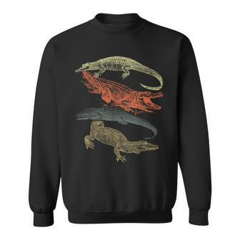 Vintage Crocodiles Retro Crocodile Sweatshirt - Monsterry