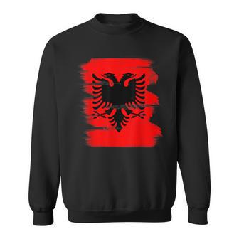 Vintage Distressed Albania Country Albanian Flag Sweatshirt - Monsterry AU