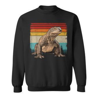 Vintage Distressed Retro Style Cool Komodo Dragon Sweatshirt - Seseable