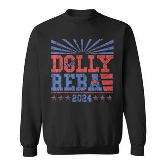 Vintage Dolly And Reba 2024 Make America Fancy Again Sweatshirt - Thegiftio UK