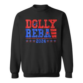Vintage Dolly And Reba 2024 Make America Fancy Again Sweatshirt - Seseable