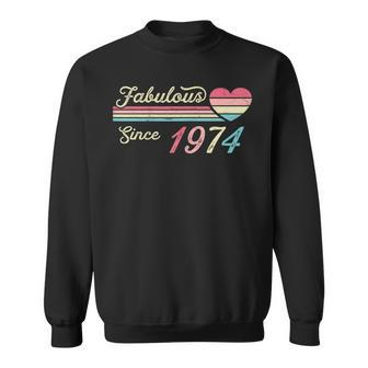 Vintage Fabulous Since 1974 Birthday Sweatshirt - Thegiftio UK