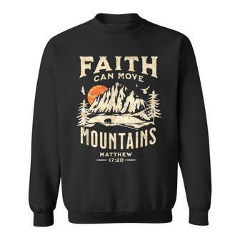 Vintage Faith Can Move Mountains Christian Sweatshirt | Mazezy UK