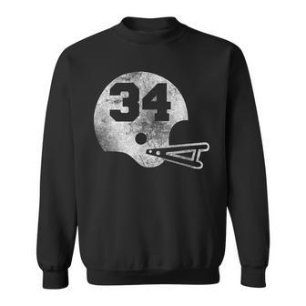 Vintage Football Jersey Number 34 Player Number Sweatshirt - Monsterry
