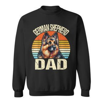 Vintage German Shepherd Dad Dog Lovers Daddy Father's Day Sweatshirt - Thegiftio UK