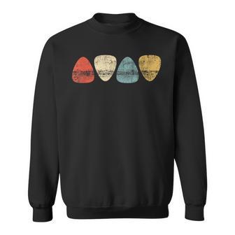 Vintage Guitar Pick Retro Guitarists Bassist Sweatshirt - Monsterry AU