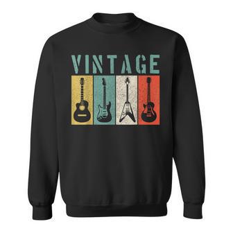 Vintage Guitar Player Retro Guitarist Musician Sweatshirt - Monsterry AU