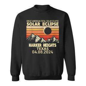 Vintage Harker Heights Texas Total Solar Eclipse 2024 Sweatshirt - Seseable