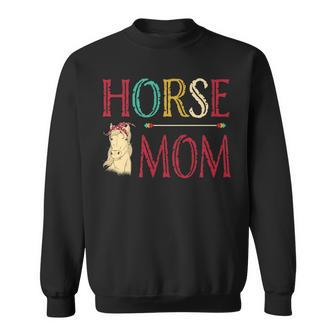 Vintage Horse Graphic Equestrian Mom Cute Horse Riding Sweatshirt | Mazezy