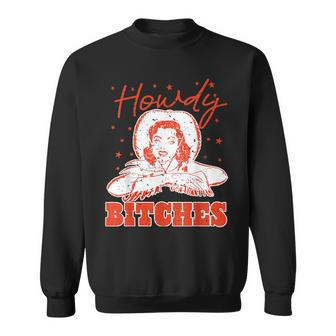 Vintage Howdy Bitches Rodeo Western Country Southern Cowgirl Sweatshirt - Thegiftio UK