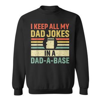 Vintage Ich Behalte Alle Meine Papa-Witze In Einem Sweatshirt - Geschenkecke