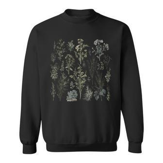 Vintage Inspirierte Blumenbotanische Diagramm Naturalist Sweatshirt - Seseable