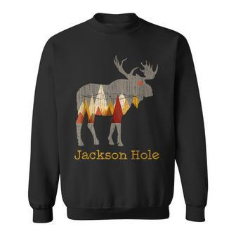 Vintage Jackson Hole Wyoming Moose Sweatshirt - Monsterry DE