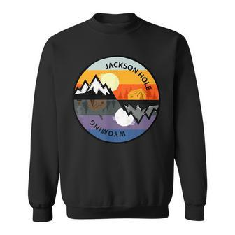 Vintage Jackson Hole Wyoming Retro Souvenir Sweatshirt - Monsterry DE