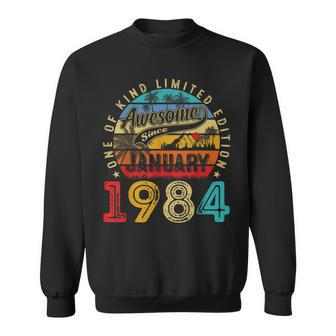 Vintage January 1984 40 Years Old 40Th Birthday Women Sweatshirt | Mazezy