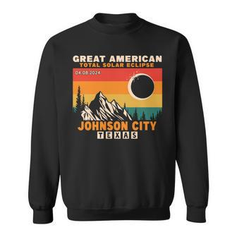 Vintage Johnson City Texas Total Solar Eclipse 2024 Sweatshirt - Thegiftio UK