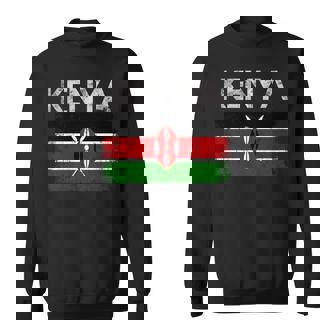 Vintage Kenya Kenyan Flag Pride Sweatshirt - Monsterry