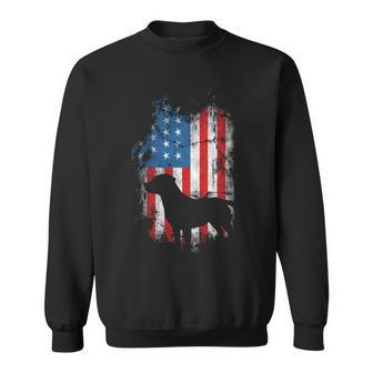 Vintage Labrador American Usa Flag For Dog Lover Sweatshirt | Mazezy