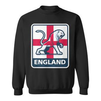 Vintage Lioness English Banner Fan England Flag Retro Sweatshirt - Thegiftio UK