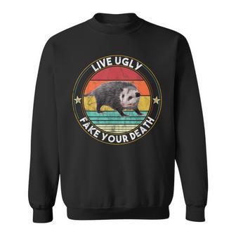 Vintage Live Ugly Fake Your Death Possum Sweatshirt - Monsterry CA