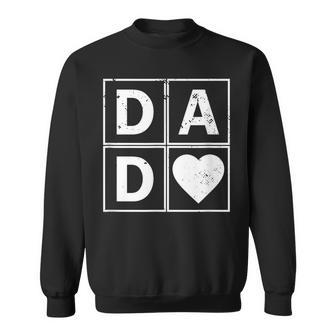 Vintage Love Dad With Heart Fathers Day Sweatshirt - Monsterry