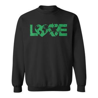 Vintage Love Earth Day April 22 2024 Recycle Save The Planet Sweatshirt - Seseable