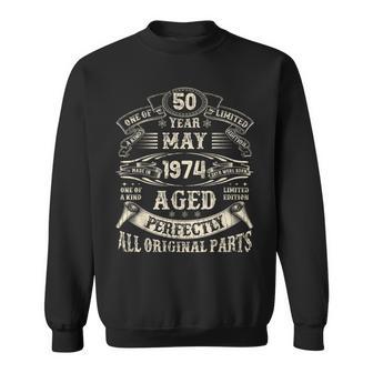 Vintage Mai 1974 50 Jahre Alt 50 Geburtstag Geschenke Für Männer Sweatshirt - Geschenkecke