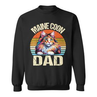 Vintage Maine Coon Dad Maine Coon Cat Lovers Father's Day Sweatshirt - Thegiftio UK