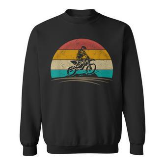 Vintage Motocross Dirt Bike Retro 70S Distressed Enduro Sweatshirt - Monsterry
