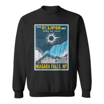 Vintage Niagara Falls New York Total Solar Eclipse 2024 Sweatshirt | Mazezy