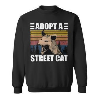 Vintage Opossum Possum Adopt A Street Cat Sweatshirt - Monsterry UK