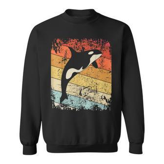 Vintage Orca Whale Retro Killer Whale Sweatshirt - Seseable