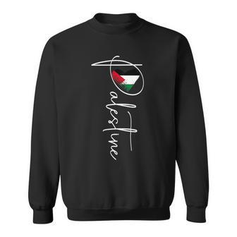 Vintage Palestine Flag Palestine Heart Palestine Trip 2024 Sweatshirt - Monsterry DE